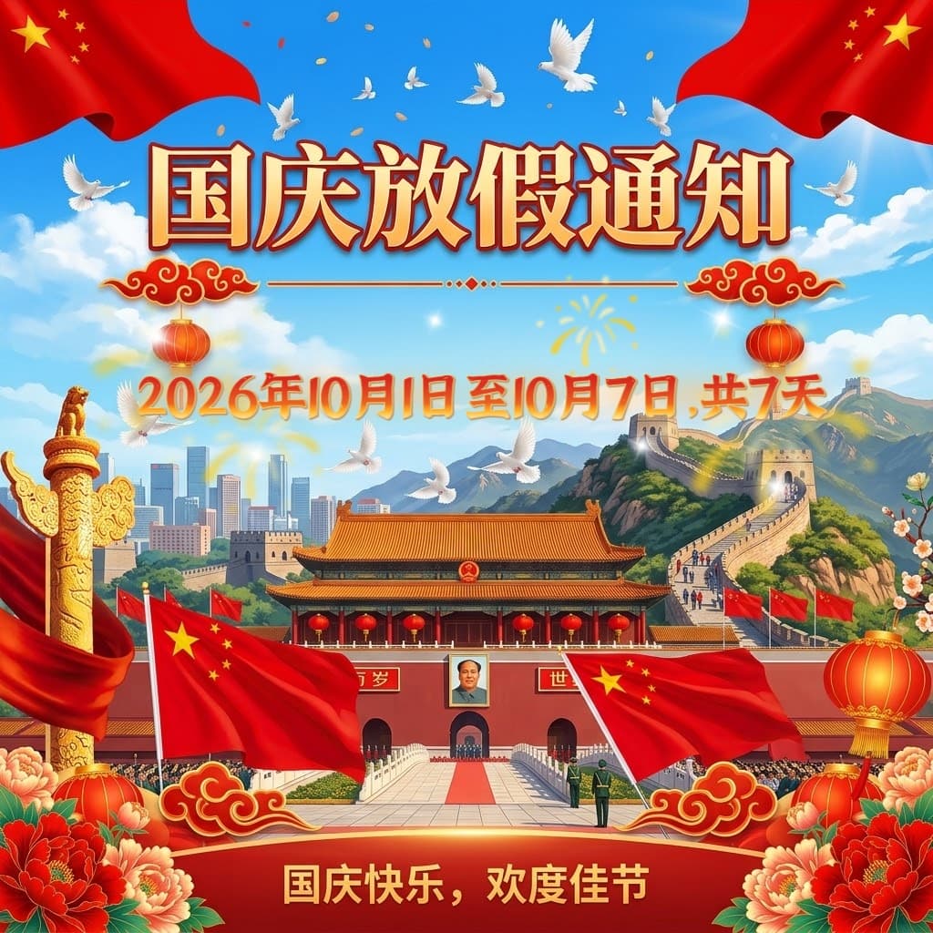 澳钡工业集团关于2026年国庆节放假通知